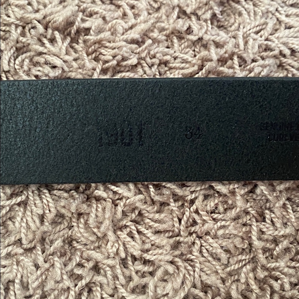 Men’s 1901 Leather Belt Black Size 34 - Picture 4 of 6